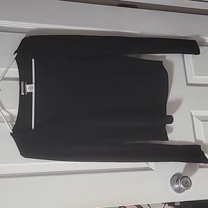 90s Black long sleeved sparkle shirt